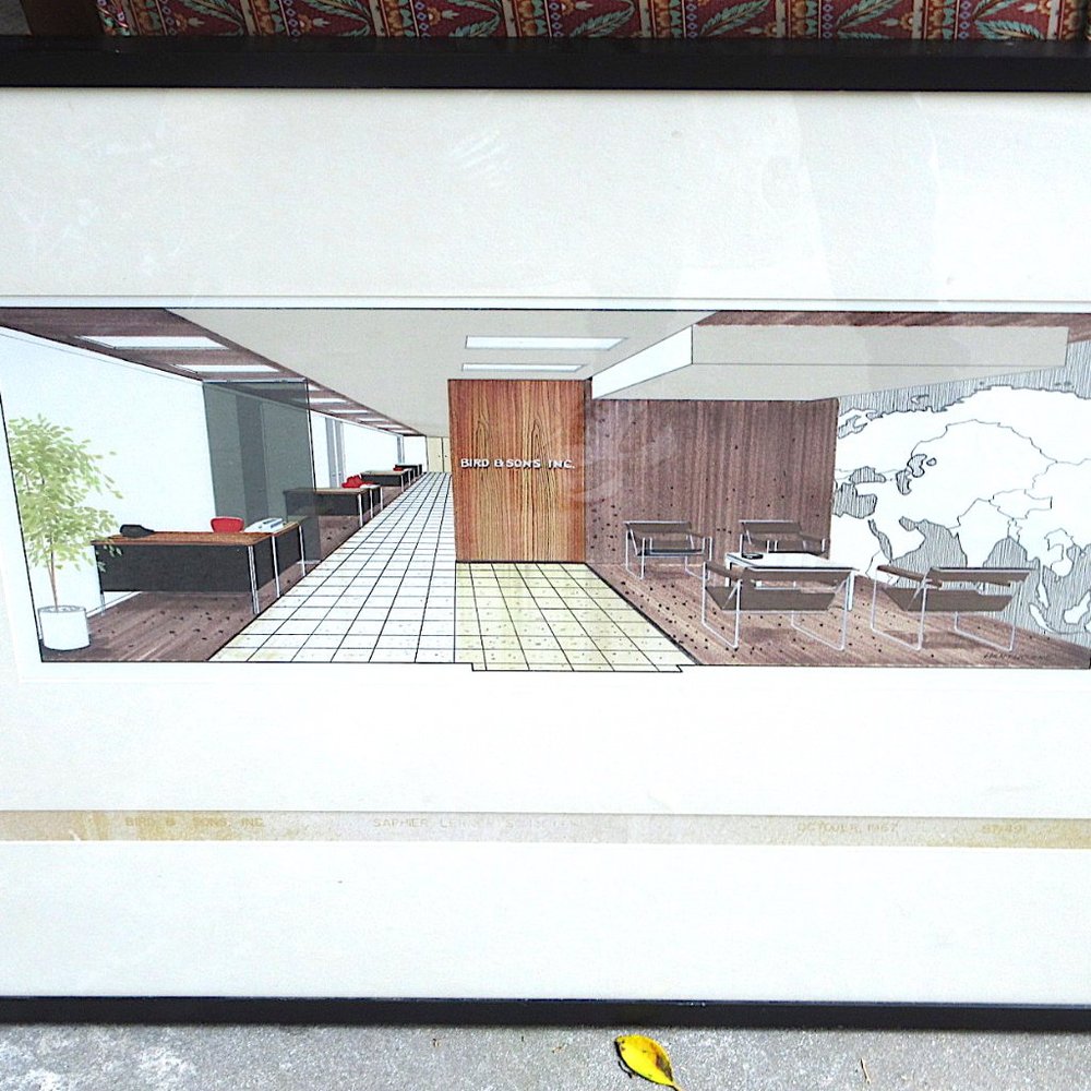 Architectural Rendering Saphier Lerner Schindler "Bird & Sons Inc. 1967